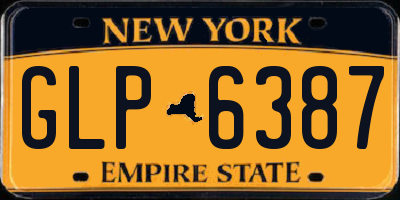 NY license plate GLP6387