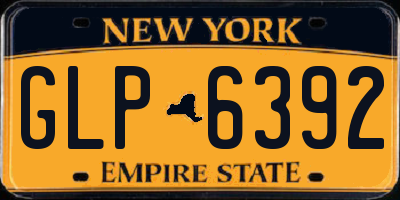 NY license plate GLP6392