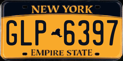 NY license plate GLP6397