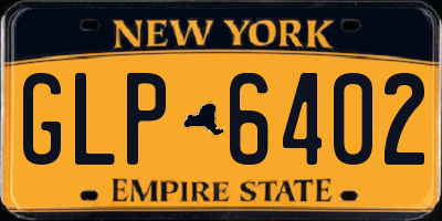 NY license plate GLP6402