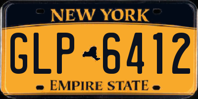 NY license plate GLP6412