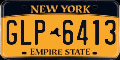 NY license plate GLP6413