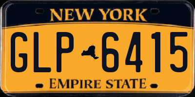 NY license plate GLP6415