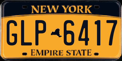 NY license plate GLP6417