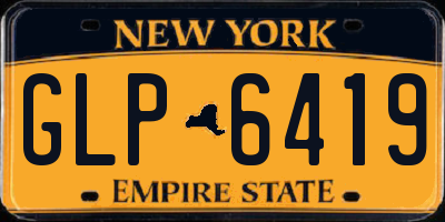 NY license plate GLP6419