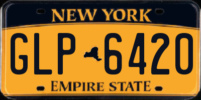 NY license plate GLP6420