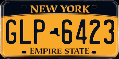 NY license plate GLP6423