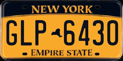 NY license plate GLP6430