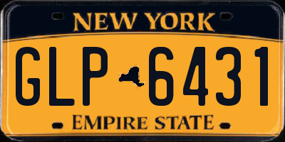 NY license plate GLP6431