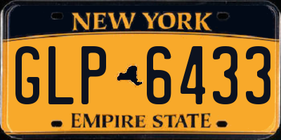 NY license plate GLP6433