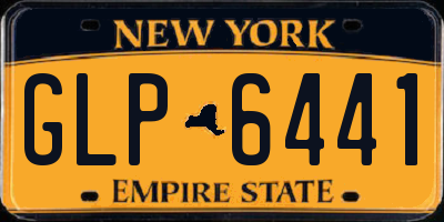 NY license plate GLP6441