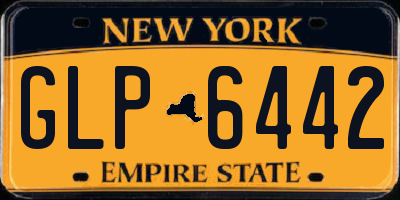 NY license plate GLP6442