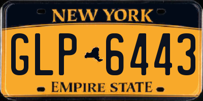 NY license plate GLP6443