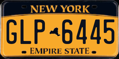 NY license plate GLP6445
