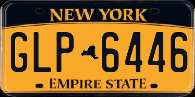 NY license plate GLP6446