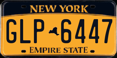 NY license plate GLP6447