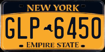 NY license plate GLP6450