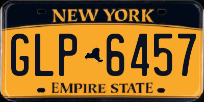 NY license plate GLP6457