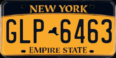 NY license plate GLP6463