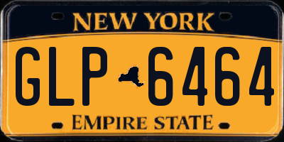 NY license plate GLP6464