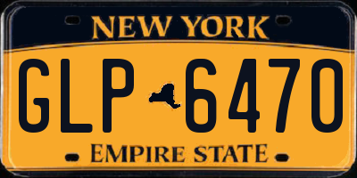 NY license plate GLP6470