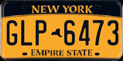 NY license plate GLP6473