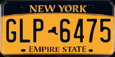 NY license plate GLP6475