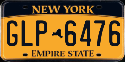 NY license plate GLP6476