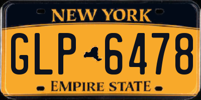 NY license plate GLP6478