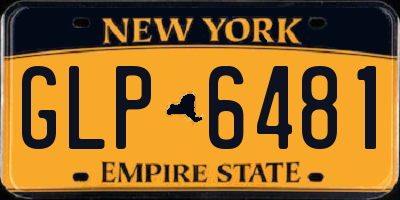 NY license plate GLP6481