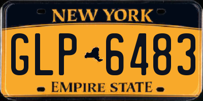 NY license plate GLP6483