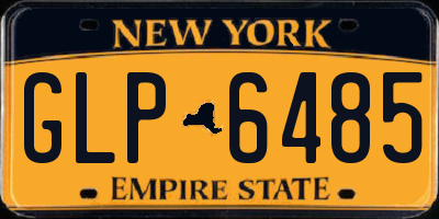 NY license plate GLP6485