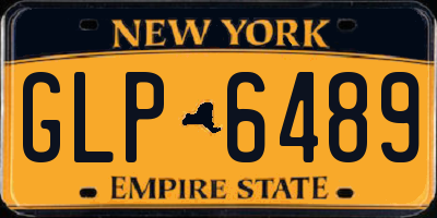 NY license plate GLP6489