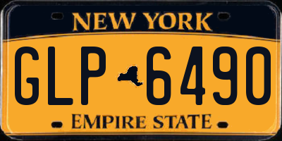 NY license plate GLP6490