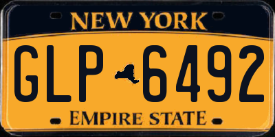 NY license plate GLP6492