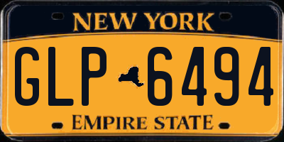 NY license plate GLP6494