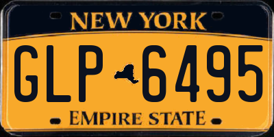 NY license plate GLP6495