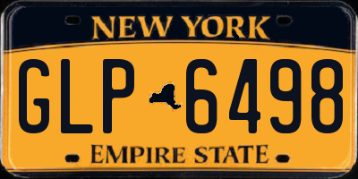 NY license plate GLP6498