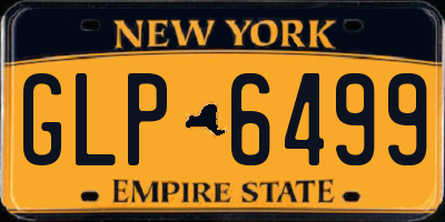 NY license plate GLP6499
