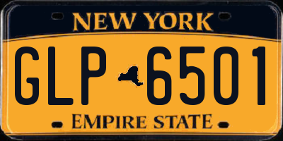 NY license plate GLP6501