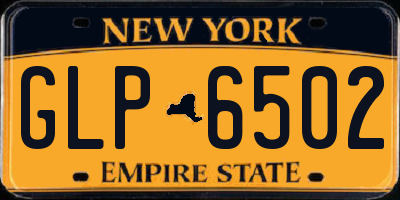 NY license plate GLP6502