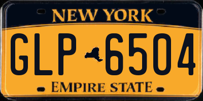 NY license plate GLP6504