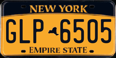 NY license plate GLP6505