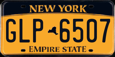 NY license plate GLP6507
