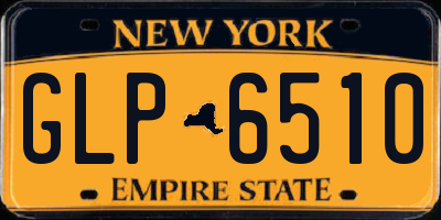 NY license plate GLP6510