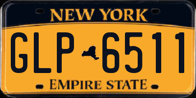 NY license plate GLP6511