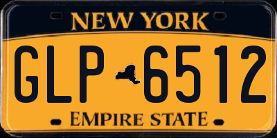 NY license plate GLP6512