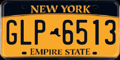 NY license plate GLP6513