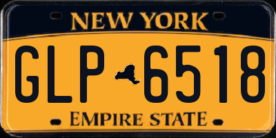 NY license plate GLP6518