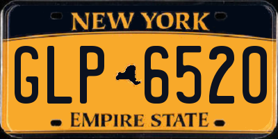 NY license plate GLP6520